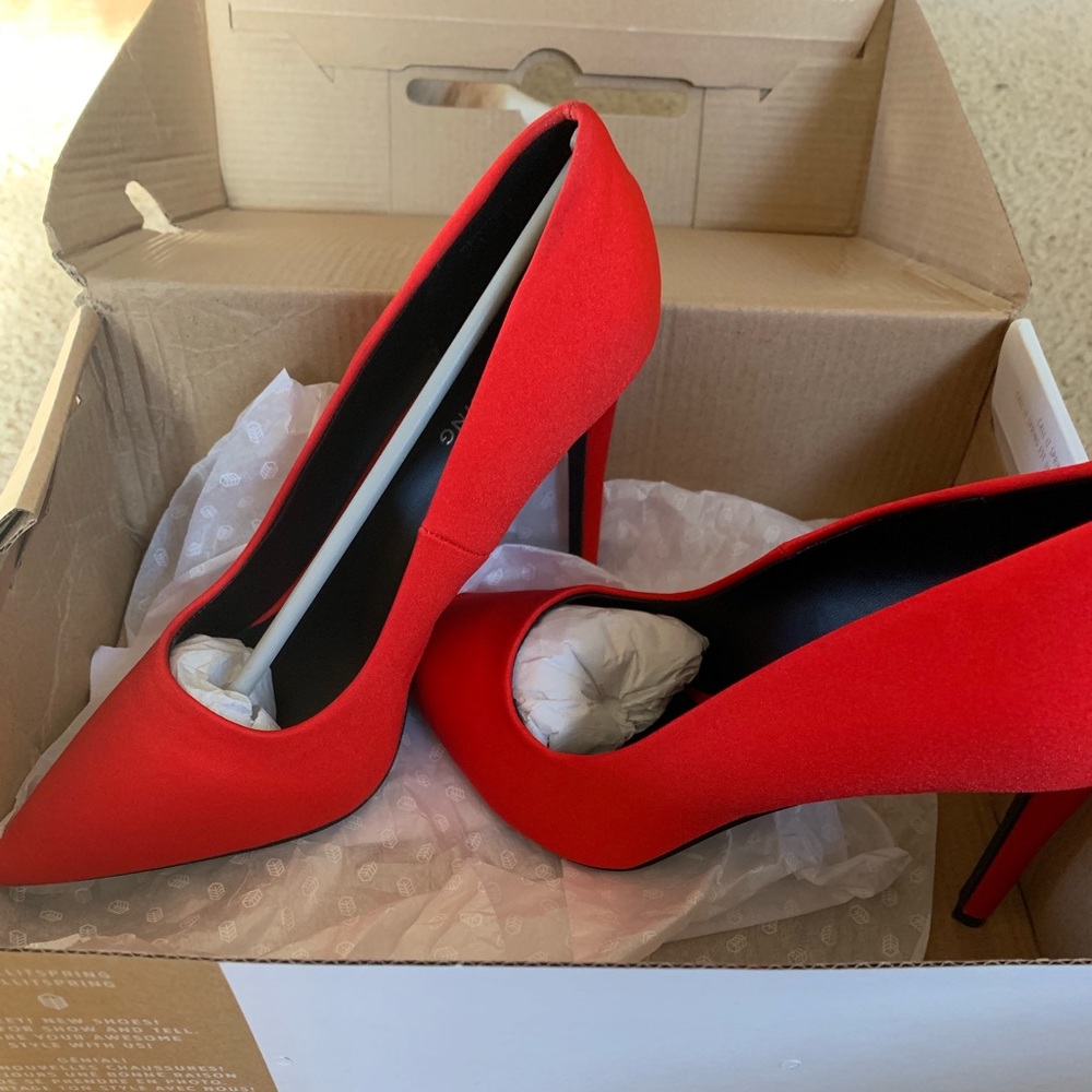 Call it Spring Red 3.5-4” heels. Never worn